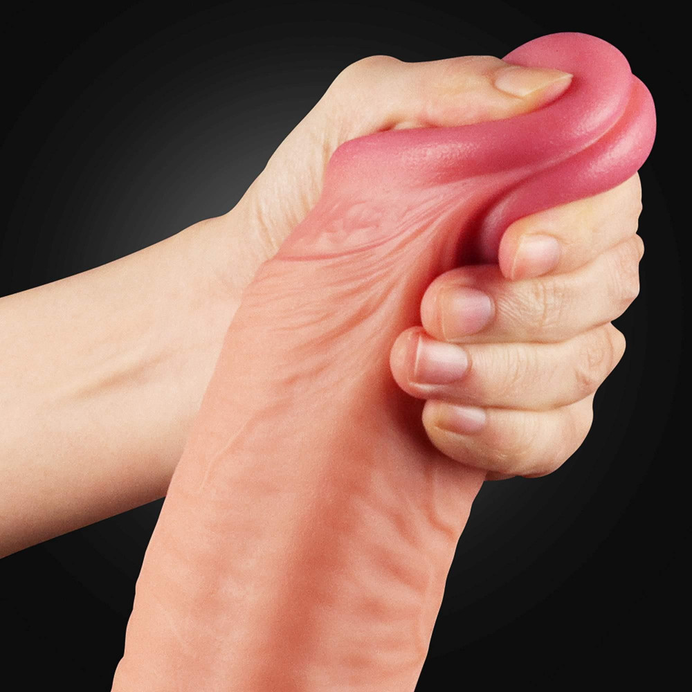 12 Dual Layered Platinum Silicone Cock