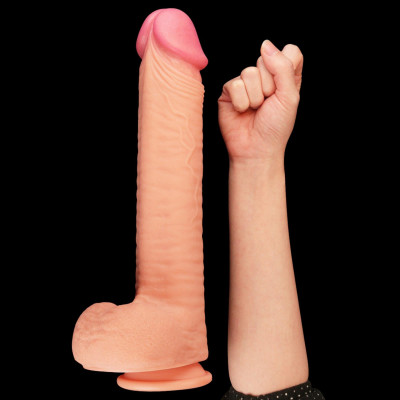 12 Dual Layered Platinum Silicone Cock