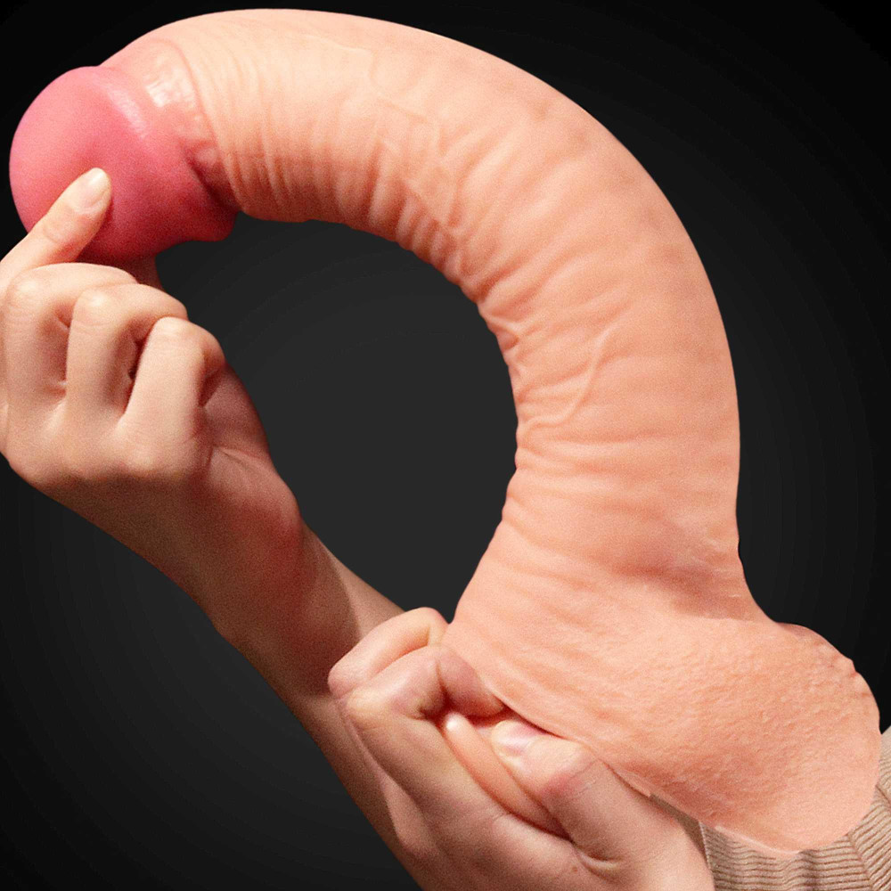 12 Dual Layered Platinum Silicone Cock