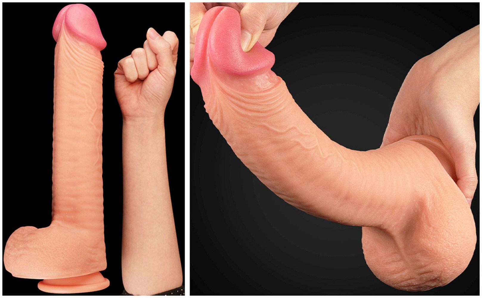 12 Dual Layered Platinum Silicone Cock