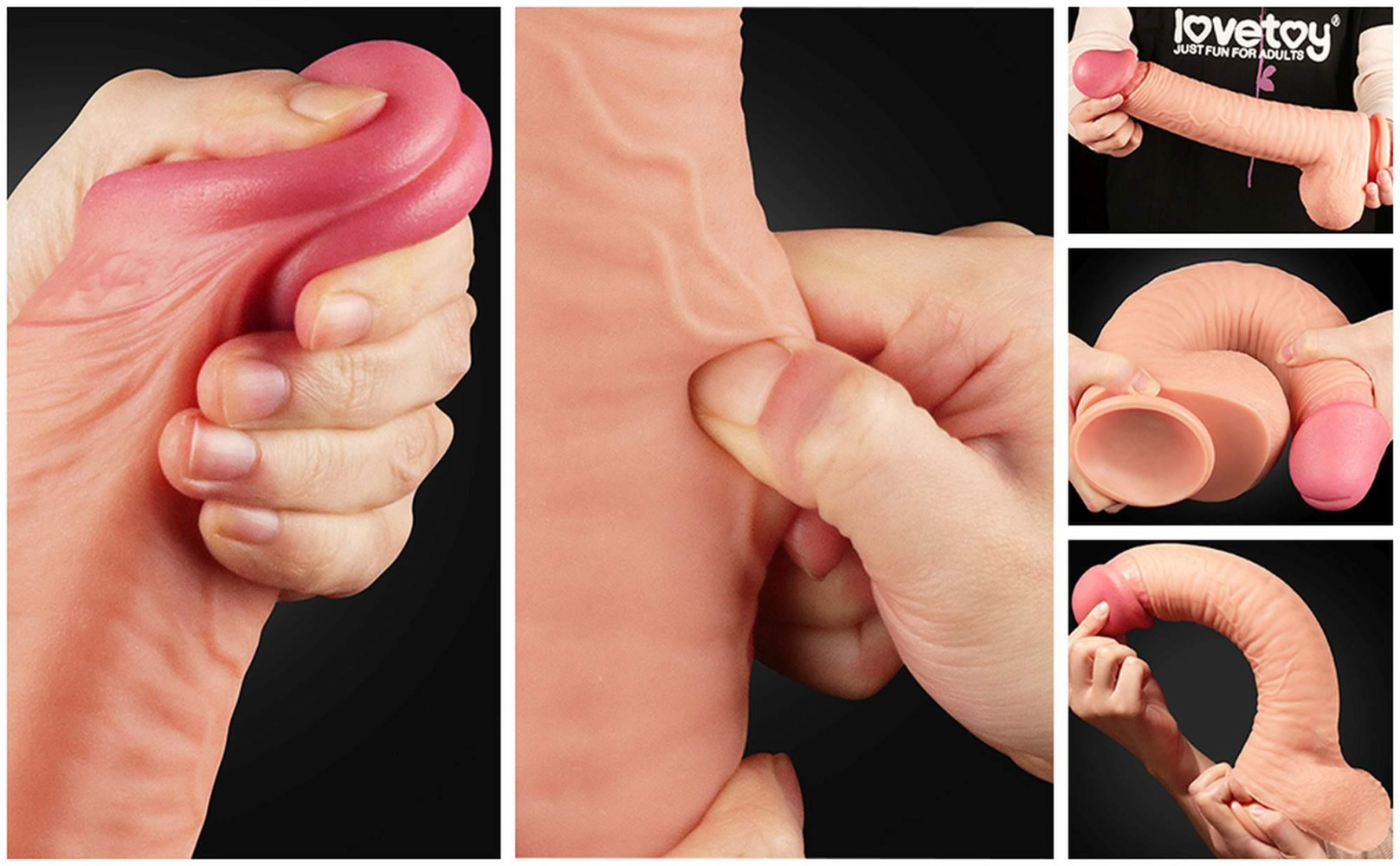 12 Dual Layered Platinum Silicone Cock
