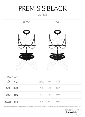 Premisis Black uprząż S/M/L