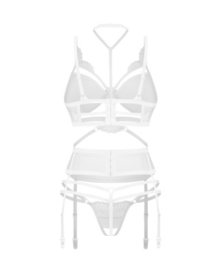 Premisis White otwarty komplet 3-częściowy   S/M