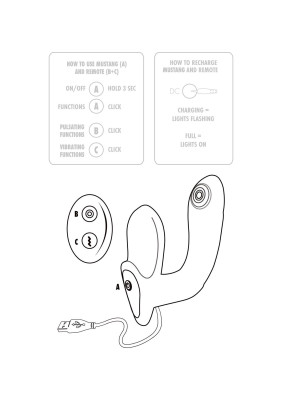 Mustang Prostate Massager Black